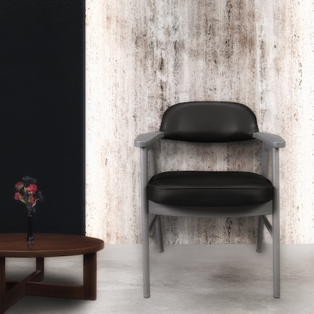 Regency Regency 476 Mid-Century Modern Accent Chair- Grey & Black 1476GYBK